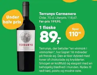 Kvickly Terrunyo carmenere tilbud