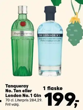 Tanqueray no. ten eller london no. 1 gin