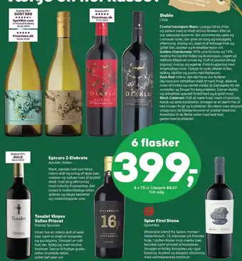 Kvickly Diablo, epicuro z-elebrate, tosalet vinyes velles priorat eller spier first stone tilbud