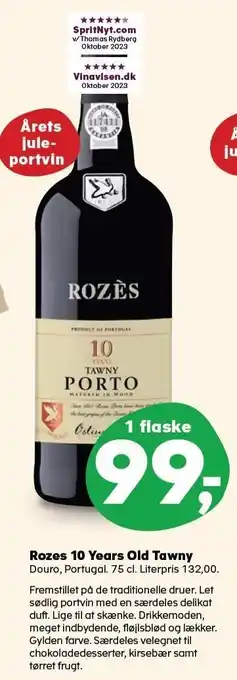 Kvickly Rozes 10 years old tawny tilbud