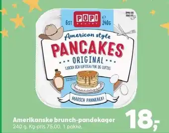 Amerikanske brunch-pandekager