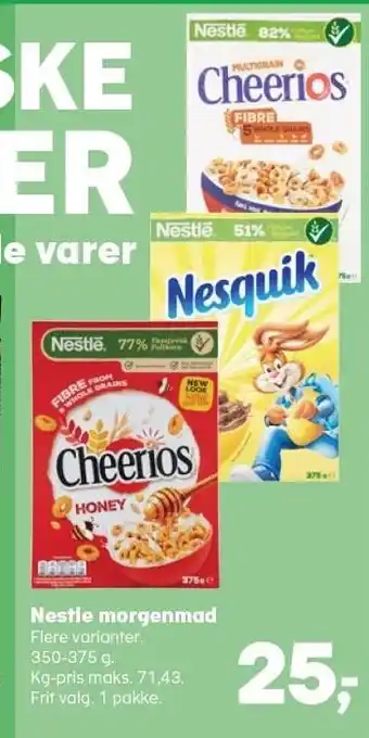 Kvickly Nestle morgenmad tilbud