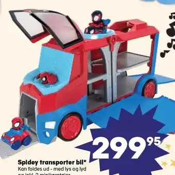 Kvickly Spidey transporter bil tilbud