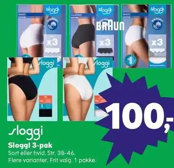 Kvickly Sloggi 3-pak tilbud