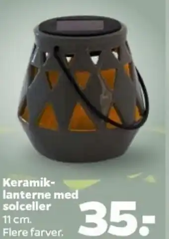 Netto Keramik-Lanterne Med Solceller 11 cm tilbud