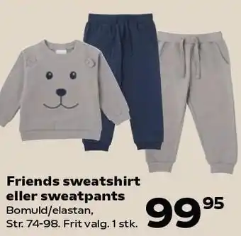 Kvickly Friends sweatshirt eller sweatpants tilbud