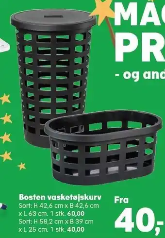 Bosten vasketøjskurv