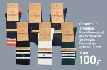 Kvickly Cottonfield strømper tilbud
