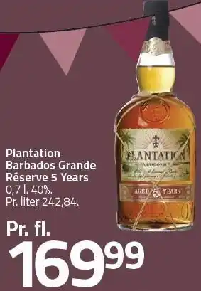 Fleggaard Plantation barbados grande réserve 5 years tilbud