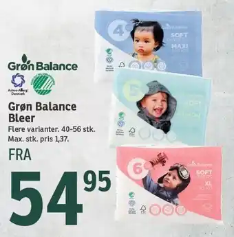 SPAR Grøn balance bleer tilbud