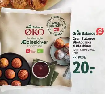 SPAR Grøn balance økologiske æbleskiver tilbud