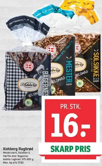 SPAR Kohberg rugbrød tilbud