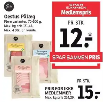 SPAR Gestus pålæg tilbud
