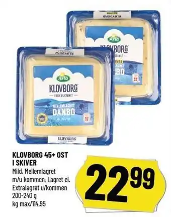 Løvbjerg Klovborg 45+ ost i skiver tilbud