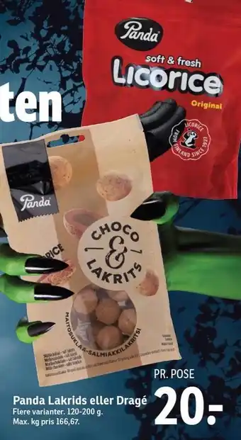 SPAR Panda lakrids eller dragé tilbud