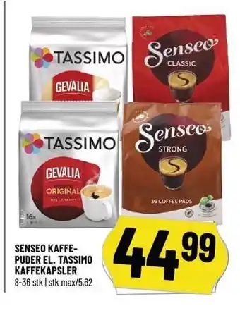Løvbjerg Senseo kaffepuder el. tassimo kaffekapsler tilbud