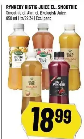 Løvbjerg Rynkeby rigtig juice el. smoothie tilbud