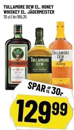 Løvbjerg Tullamore dew el. honey whiskey el. jägermeister tilbud