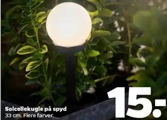Solcellekugle På Spyd 33 cm