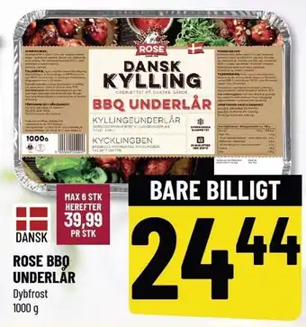 Rose bbq underlår