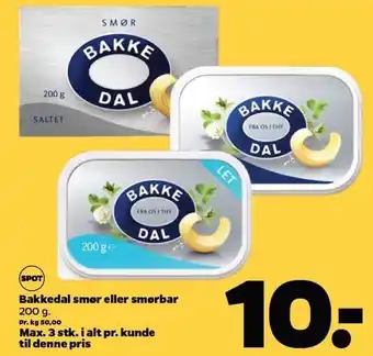 Bakkedal smør eller smørbar
