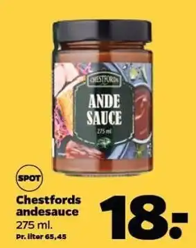 Netto Chestfords andesauce tilbud