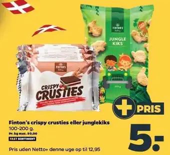Netto Finton's crispy crusties eller junglekiks tilbud
