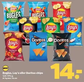 Netto Bugles, lay´s eller doritos chips tilbud