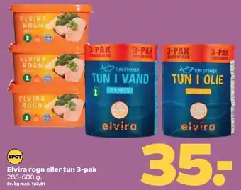 Netto Elvira rogn eller tun 3-pak tilbud