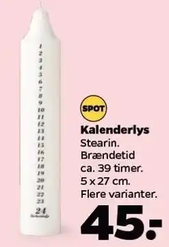 Netto Kalenderlys tilbud