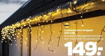 Netto Lyskæde med istapper 400 led tilbud