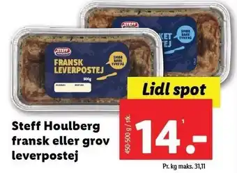 Lidl Steff houlberg fransk eller grov leverpostej tilbud