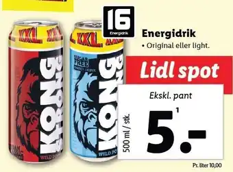 Lidl Energidrik tilbud