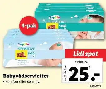 Lidl Babyvådservietter tilbud