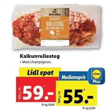 Lidl Kalkunrullesteg tilbud