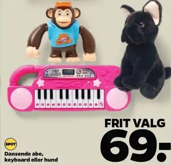 Netto Dansende abe, keyboard eller hund tilbud