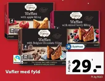 Vafler med fyld