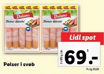 Lidl Pølser i svøb tilbud