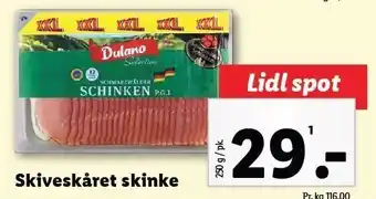 Lidl Skiveskåret skinke tilbud