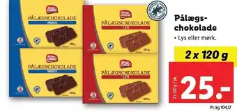 Lidl Pålægschokolade tilbud