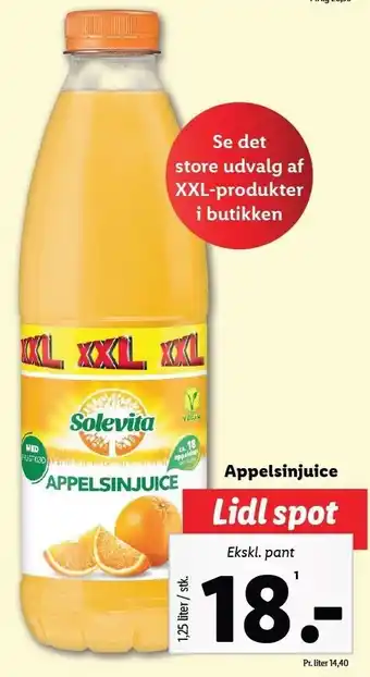 Lidl Appelsinjuice tilbud
