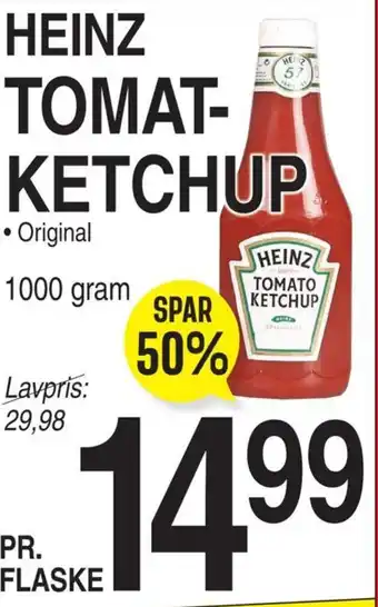 ABC Lavpris HEINZ TOMAT-KETCHUP tilbud