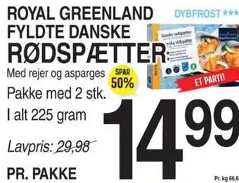 ROYAL GREENLAND FYLDTE DANSKE RØDSPÆTTER