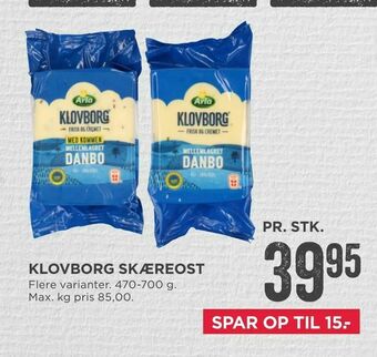MENY Klovborg skæreost tilbud