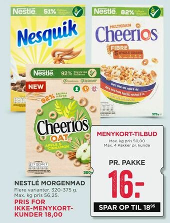 MENY Nestlé morgenmad tilbud