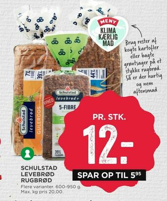 MENY Schulstad levebrød rugbrød tilbud