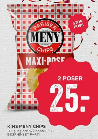 MENY Kims meny chips tilbud