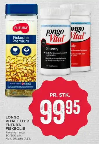 MENY Longo vital eller futura fiskeolie tilbud