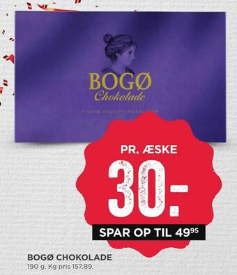 MENY Bogø chokolade tilbud