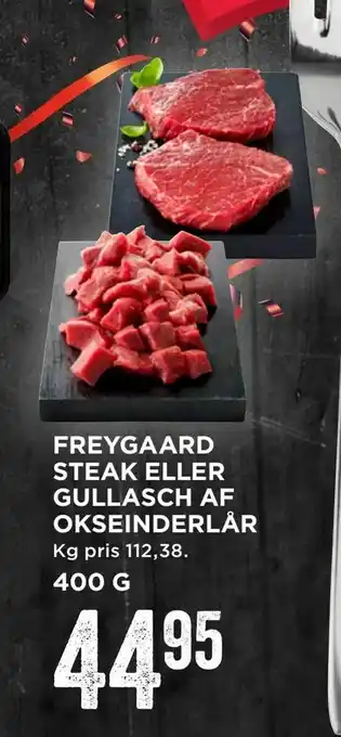 MENY Freygaard steak eller gullasch af okseinderlår tilbud